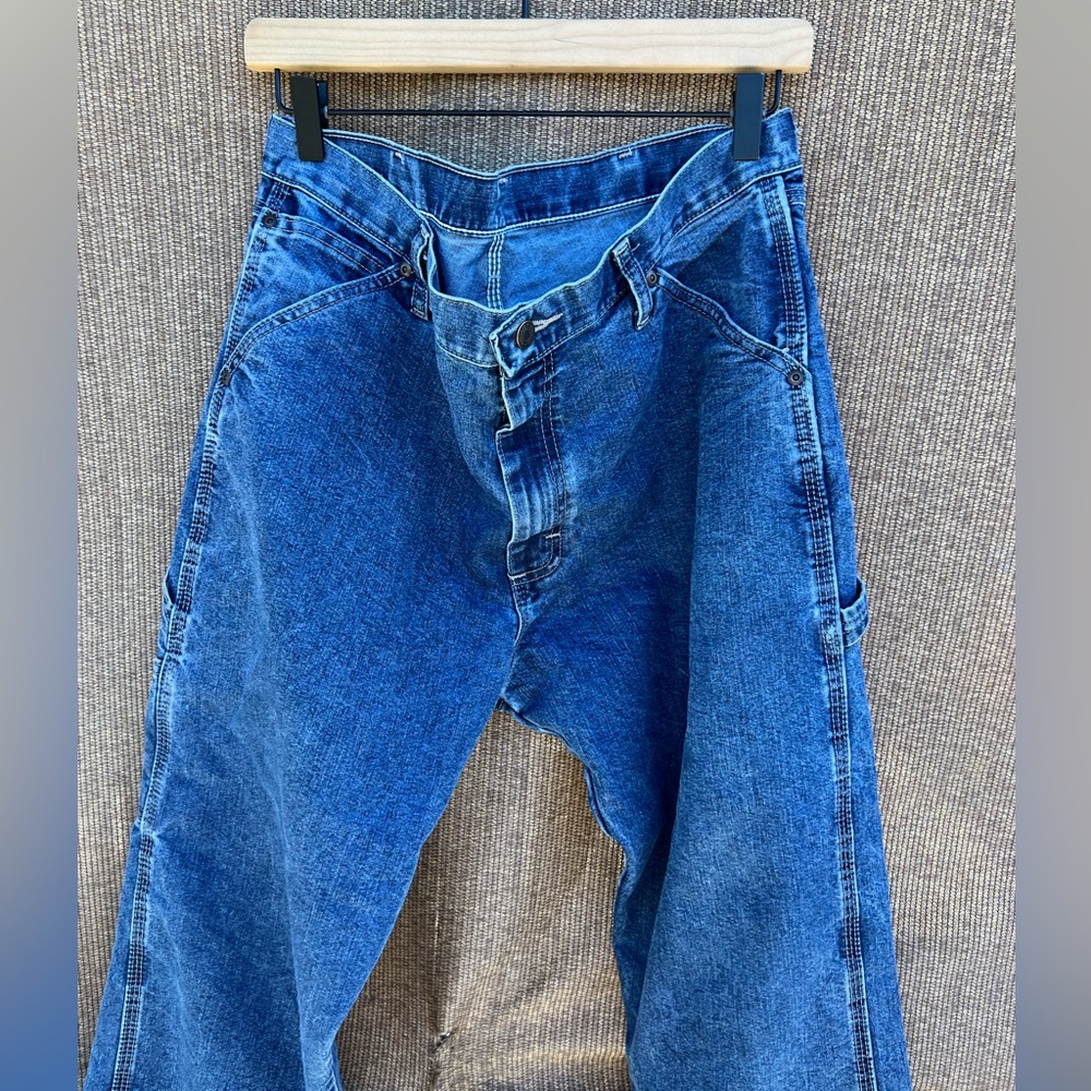 Vintage Wrangler Carpenter Blue Jeans Multipocket Men’s Sz 34x30